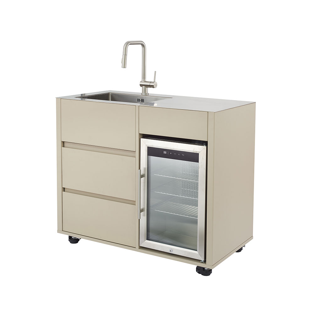 TA017B01-Outdoor Kitchen Module with Sink and Refrigerator
