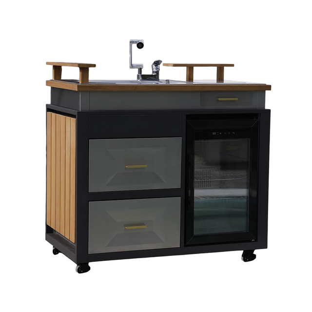 TS001-Outdoor Kitchen Module with Sink and Refrigerator